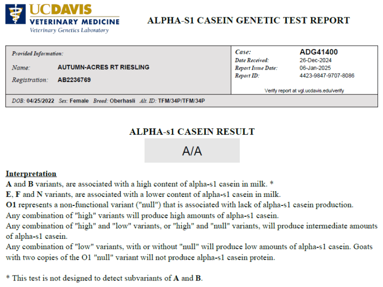 alpha-s1 casein riesling